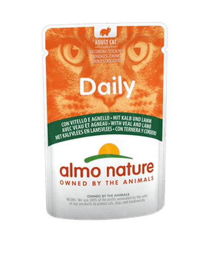 Almo Nature Bustina Daily gusto Vitello e Agnello per Gatti Adulti 70gr