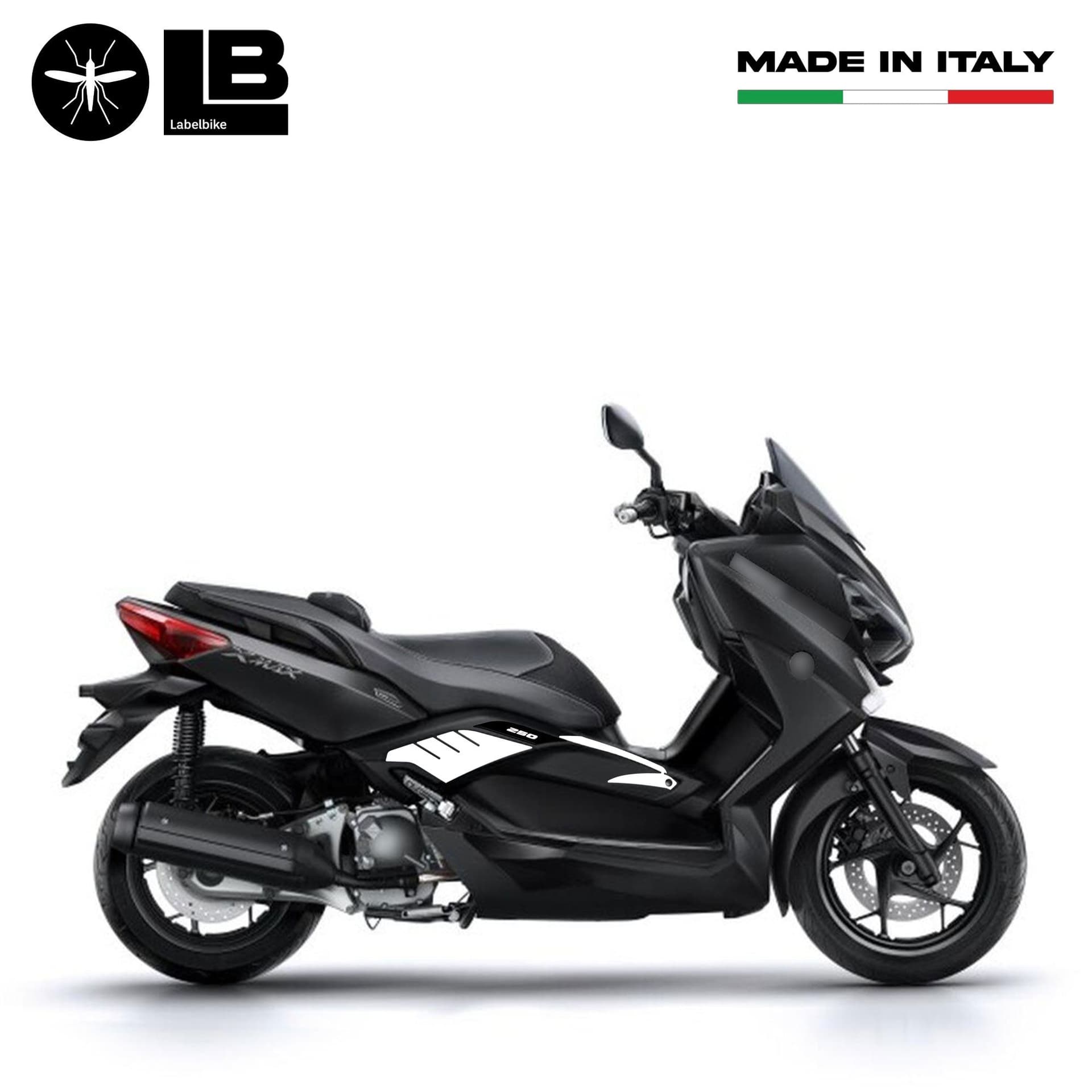 Adesivi gel 3D protezioni boomerang compatibili con Yamaha Xmax 250 2014-2016 in Decalcomanie adesivi e magneti LabelBike - Bibbiano, commercioVirtuoso.it