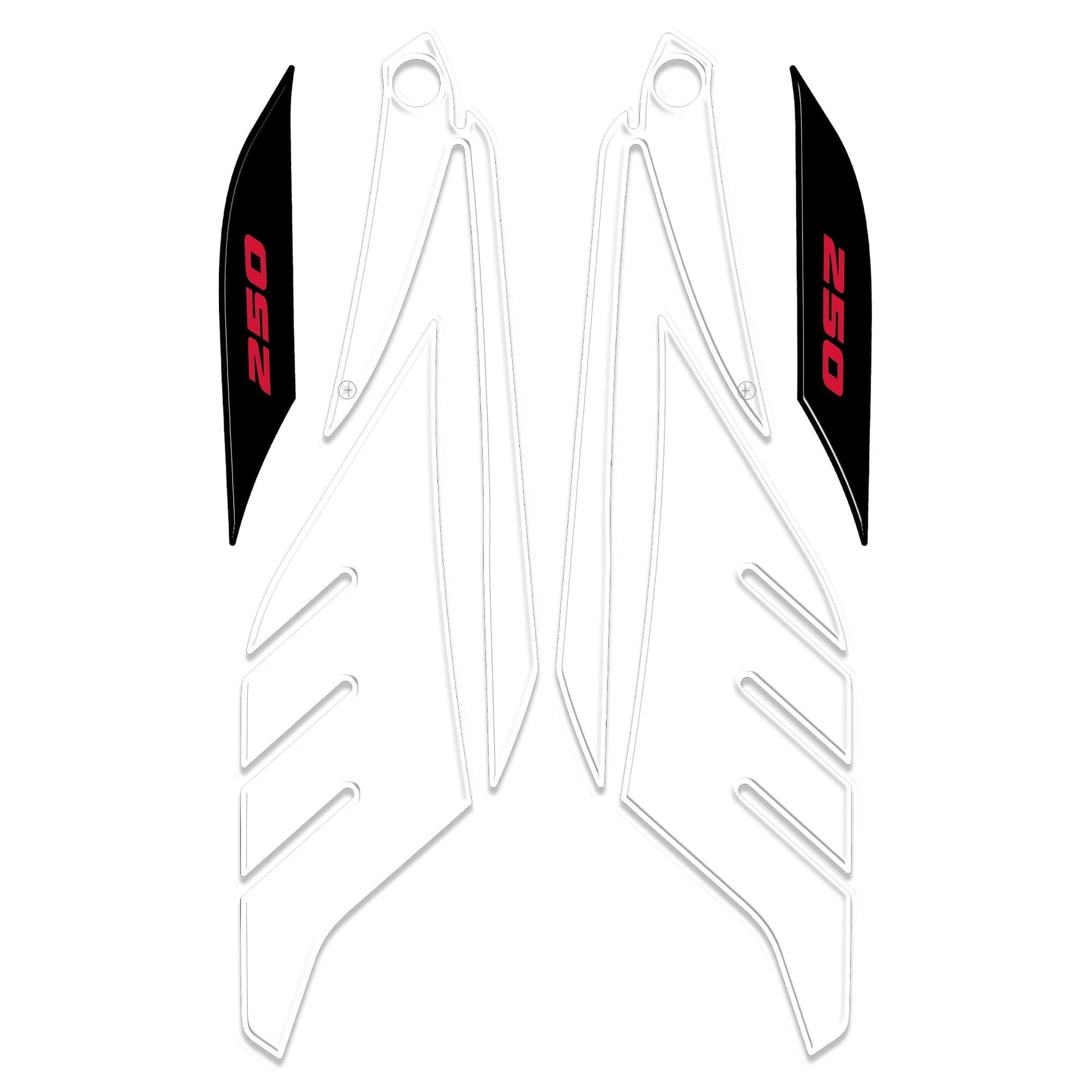Adesivi gel 3D protezioni boomerang compatibili con Yamaha Xmax 250 2014-2016 in Decalcomanie adesivi e magneti LabelBike - Bibbiano, commercioVirtuoso.it