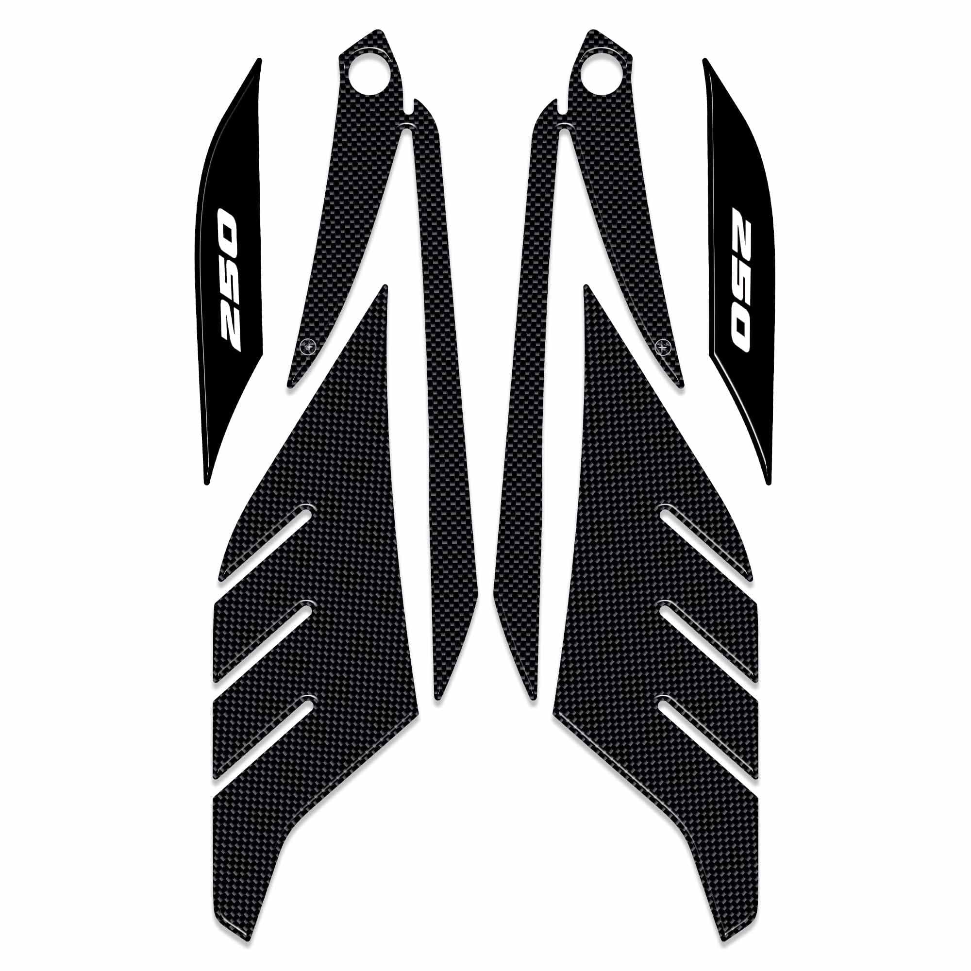 Adesivi gel 3D protezioni boomerang compatibili con Yamaha Xmax 250 2014-2016 in Decalcomanie adesivi e magneti LabelBike - Bibbiano, commercioVirtuoso.it