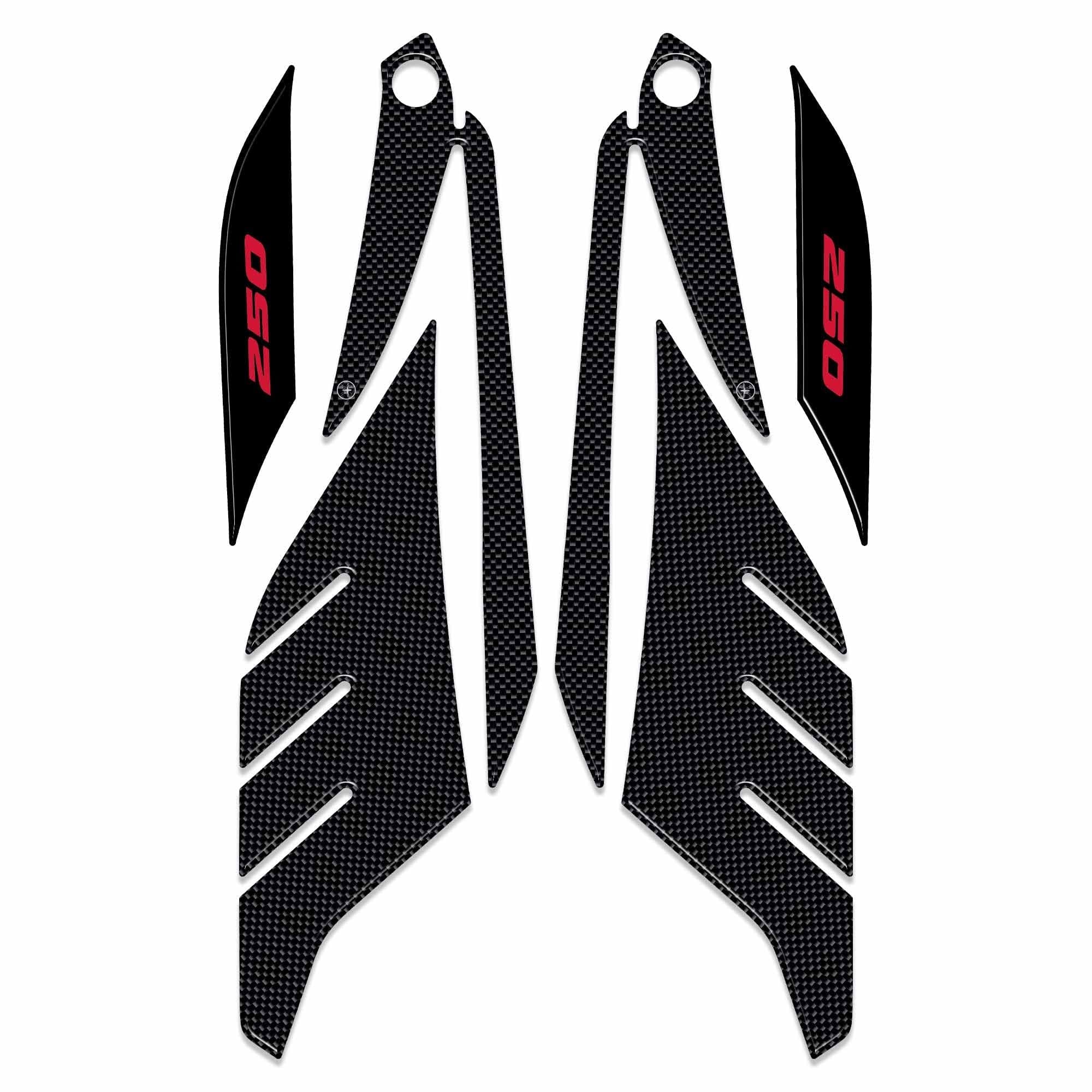 Adesivi gel 3D protezioni boomerang compatibili con Yamaha Xmax 250 2014-2016 in Decalcomanie adesivi e magneti LabelBike - Bibbiano, commercioVirtuoso.it
