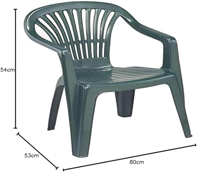 Sedia Scilla + Braccioli Progarden Pp Verde Cm 54X53 H.Cm 80 in Sedie per tavolo da giardino BricoGo - Marano di Napoli, commercioVirtuoso.it