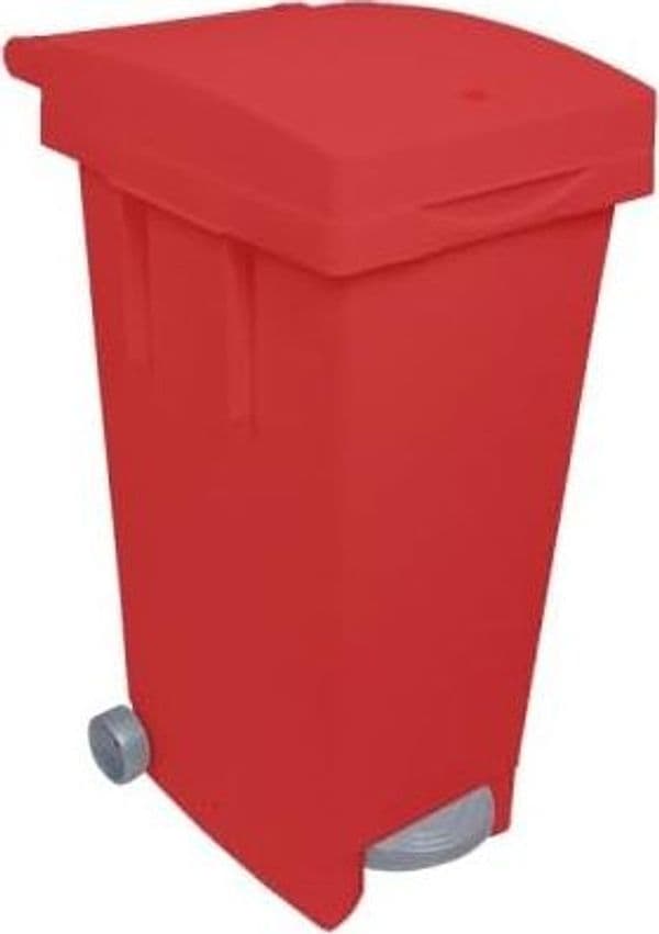 Bidone Bigtata Con Ruote E Pedale Lt.80 Cm.39X50X81H. Rosso Ics in Pattumiere da cucina BricoGo - Marano di Napoli, commercioVirtuoso.it