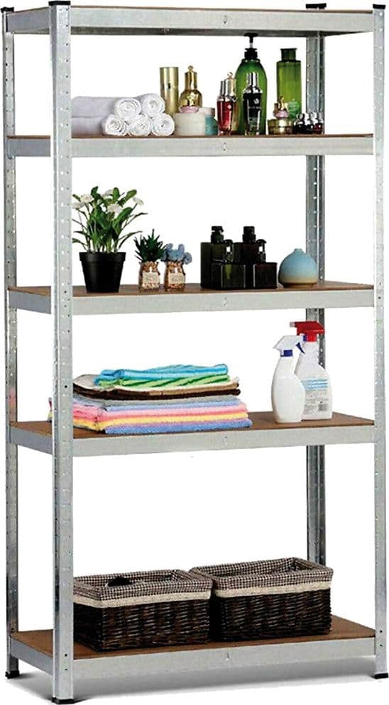 Utilia Kit Scaffale In Metallo Zincato E Mdf Cm. 90X45X200 H in Scaffalature BricoGo - Marano di Napoli, commercioVirtuoso.it