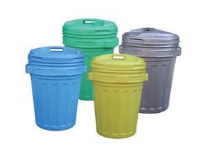 Bidone Con Coperchio A Vite Lt.70 Lt.70 Colore Blu, Cm.50X68H. in Sistemi di contenitori per raccolta differenziata BricoGo - Marano di Napoli, commercioVirtuoso.it