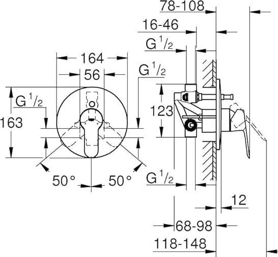 Grohe Bauedge Miscelatore Incasso Doccia C/Deviat- 1,0 Pz in Rubinetti per vasca BricoGo - Marano di Napoli, commercioVirtuoso.it