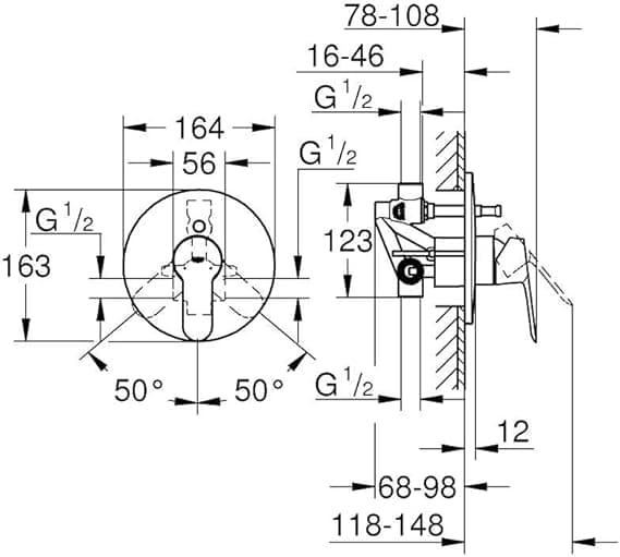 Grohe Bauedge Miscelatore Incasso Doccia C/Deviat- 1,0 Pz in Rubinetti per vasca BricoGo - Marano di Napoli, commercioVirtuoso.it
