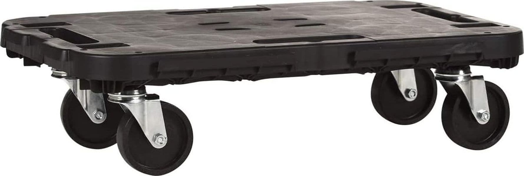 Carrello Pedana Pianale con Ruote 48 x 29XH12.5 cm Portata 300 kg Nero