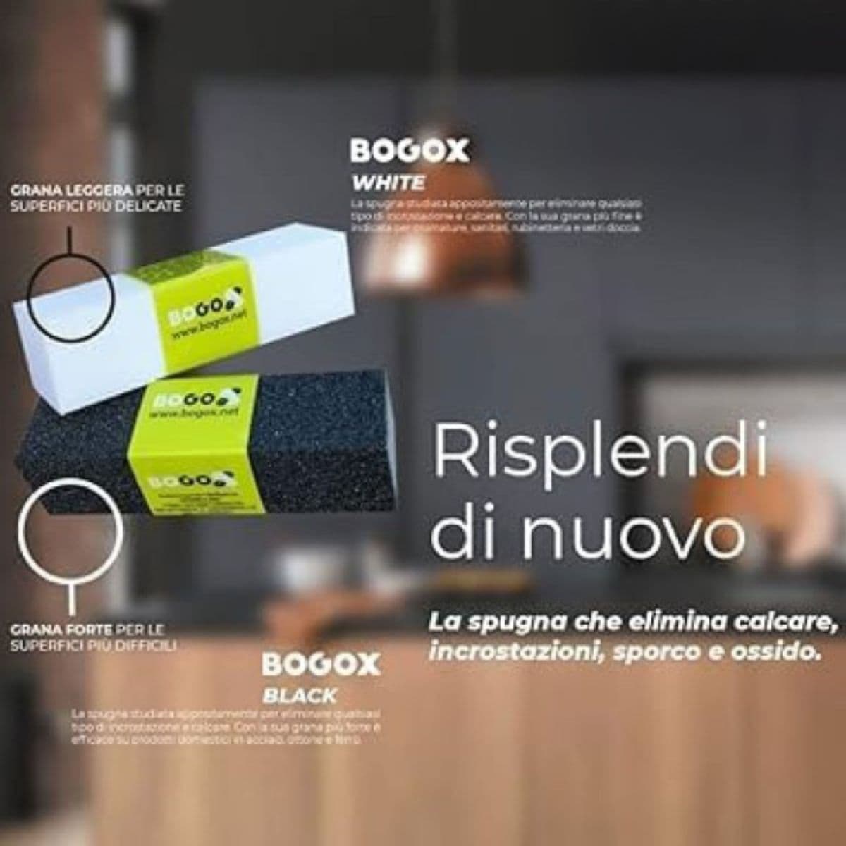 Spugna Bogox White Elimina Incrostazioni E Calcare Su Superfici Delicate - White - Sanitari/Rubinetteria/Vetri - Box in Detergenti per pavimento BricoGo - Marano di Napoli, commercioVirtuoso.it