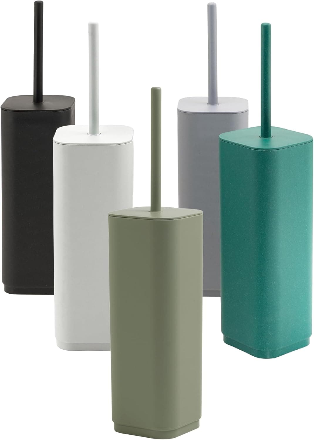 Porta Scopino Wc Da Appoggio In Resine Termoplastiche Riciclate Modello Ekopla' - Dim. Cm (Lxpxh): 9X9X38,8 - Verde - Gdy in Scopini e porta scopini BricoGo - Marano di Napoli, commercioVirtuoso.it