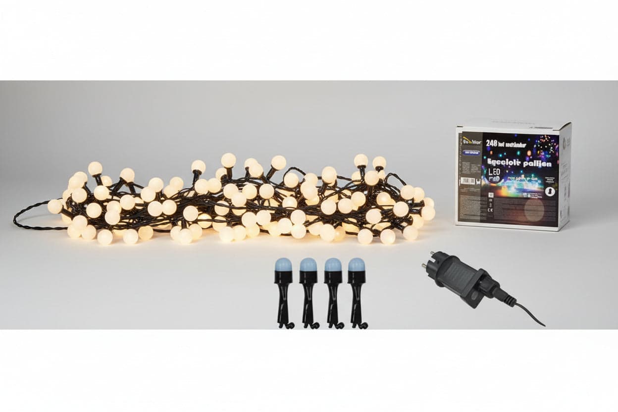 Lucciole a LED Bianco Freddo per Uso Interno Esterno con Gioco Luci 100 LED