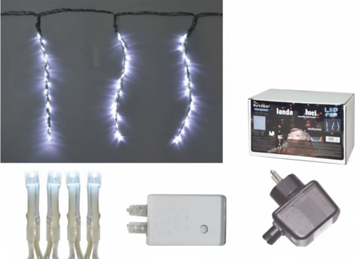 Tenda 288 LED Bianco Freddo per Esterno con Gioco Luci 5 m + 6 m x 1 36