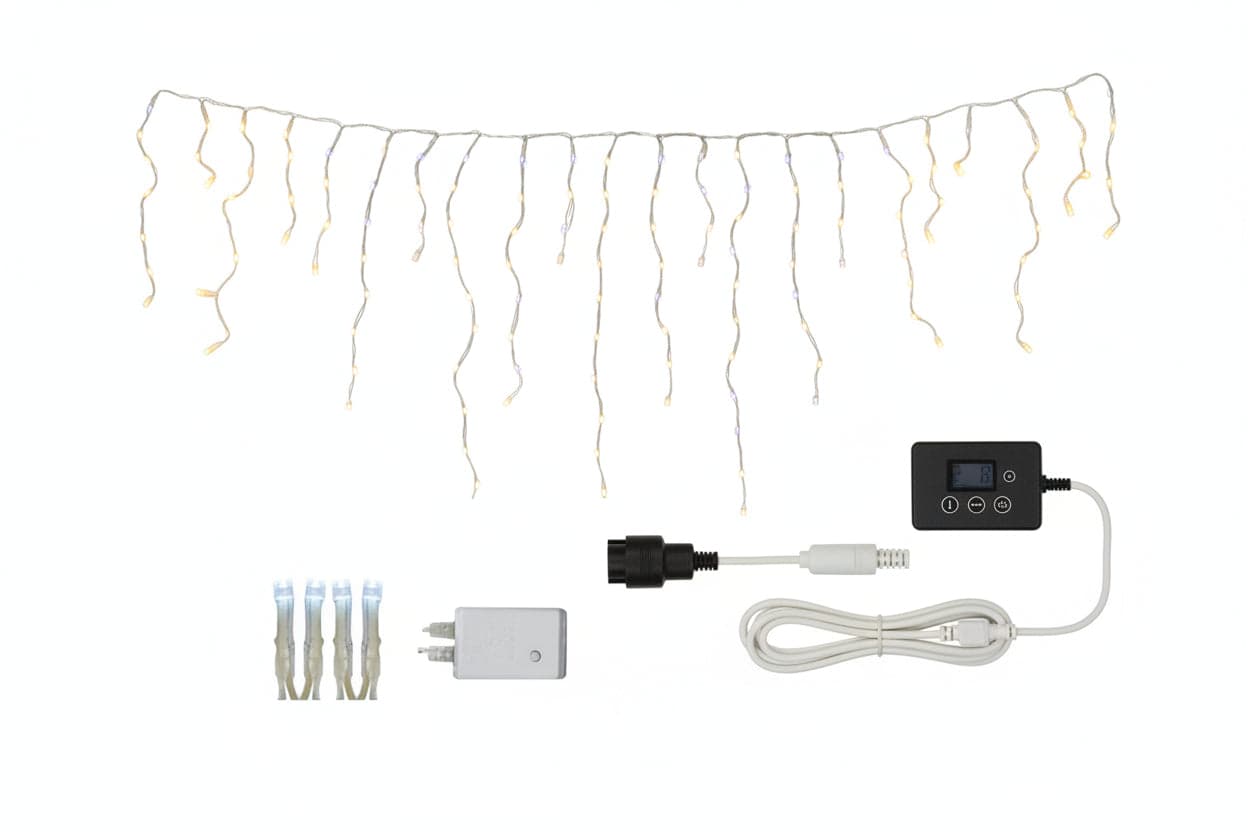 Tenda SFALSATA150 LED Bianco Freddo per Esterno con Gioco Luci 2,7 m x 0,9