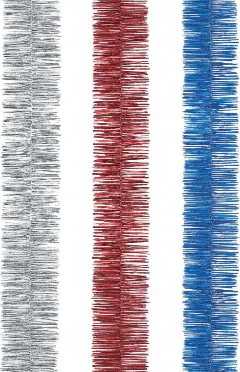 Fili Addobbo Semplici Rosso 6 Pezzi