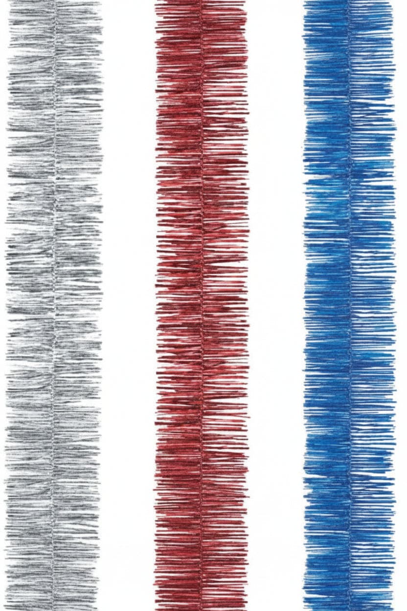 Fili Addobbo Semplici Rosso 6 Pezzi