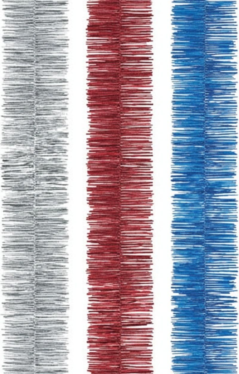 Fili Addobbo Semplici Blu 6 Pezzi