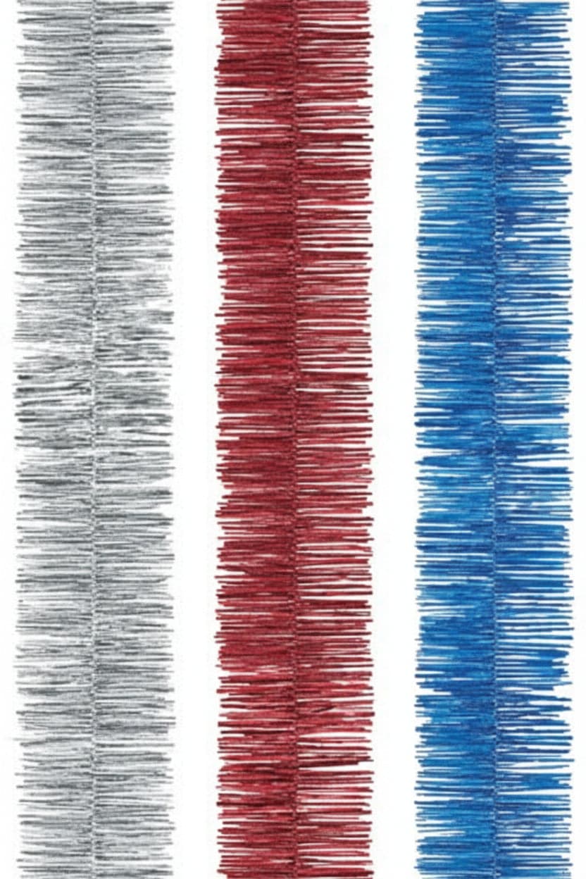 Fili Addobbo Semplici Blu 6 Pezzi