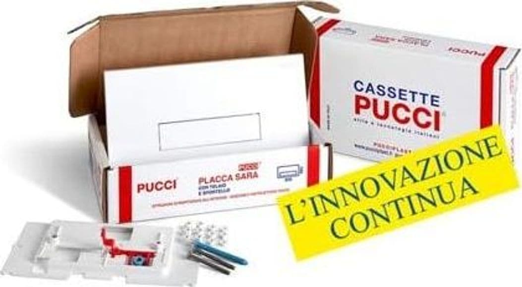 Kit Placca Sara Sp. 12 Mm Per Cassette Pucci Dal 1992 Al 2010- Bianco- Pucci- Pezzi 1 in Placche per interruttori BricoGo - Marano di Napoli, commercioVirtuoso.it