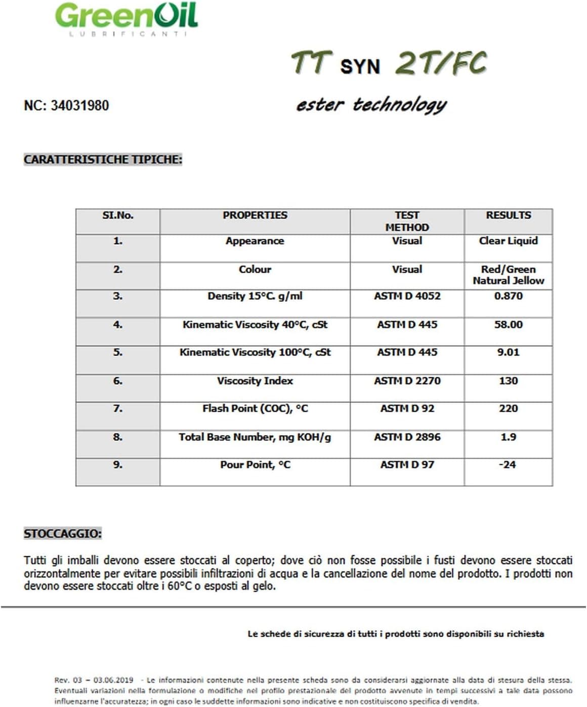 Olio Miscela Per Motori 2 Tempi Synt- Ml 1000 Con Dosatore- Gryn- Pezzi 1 in Oli motore per moto BricoGo - Marano di Napoli, commercioVirtuoso.it