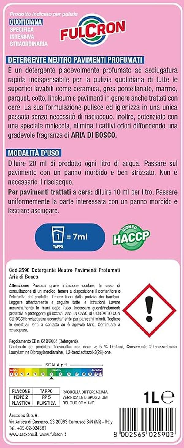 Arexons Fulcron Pavimenti Aria Di Bosco 1 L- 12,0 Pz in Detergenti multiuso BricoGo - Marano di Napoli, commercioVirtuoso.it