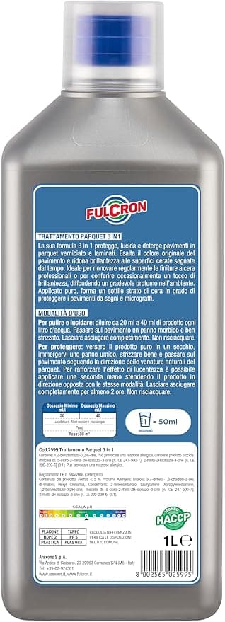 Arexons Fulcron Trattamento Pavimenti 3 In1 1 L- 1,0 Pz in Detergenti per pavimento BricoGo - Marano di Napoli, commercioVirtuoso.it
