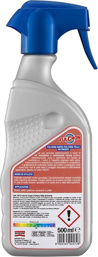 Arexons Fulcron Pulitore Pelle 500 Ml- 1,0 Pz in Detergenti per pelle BricoGo - Marano di Napoli, commercioVirtuoso.it
