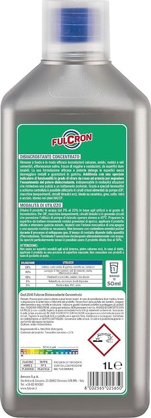 Arexons Fulcron Disincrostante Concentr 1 L- 1,0 Pz in Detergenti multiuso BricoGo - Marano di Napoli, commercioVirtuoso.it