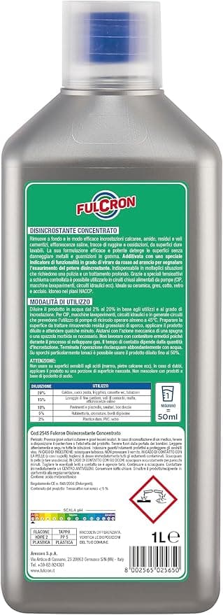 Arexons Fulcron Disincrostante Concentr 1 L- 1,0 Pz in Detergenti multiuso BricoGo - Marano di Napoli, commercioVirtuoso.it
