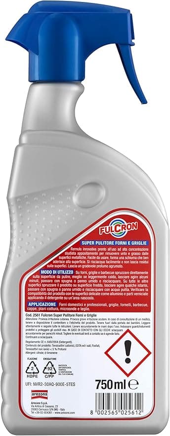 Arexons Fulcron Forni E Griglie 750 Ml- 1,0 Pz in Detergenti multiuso BricoGo - Marano di Napoli, commercioVirtuoso.it