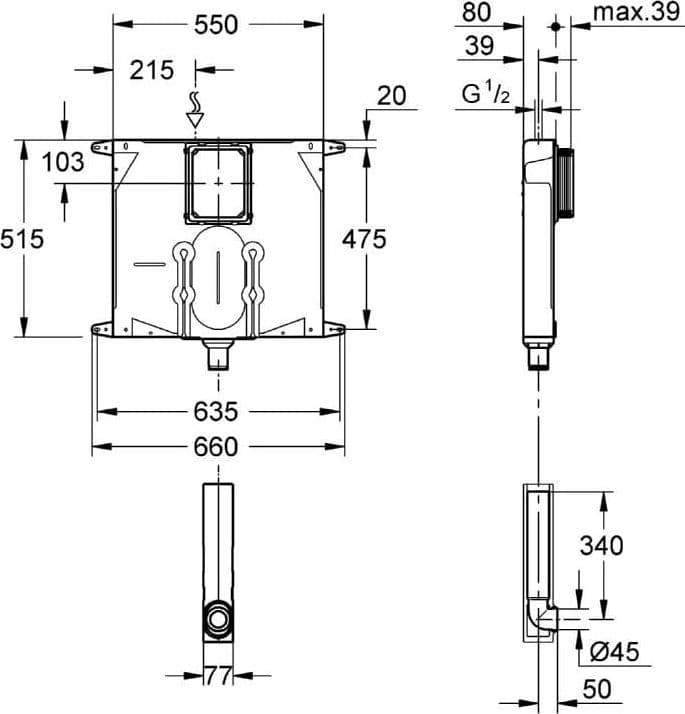 Grohe Cassetta Di Sciacquo Ad Incasso Per Wc 38863000 in Serbatoi igienici BricoGo - Marano di Napoli, commercioVirtuoso.it