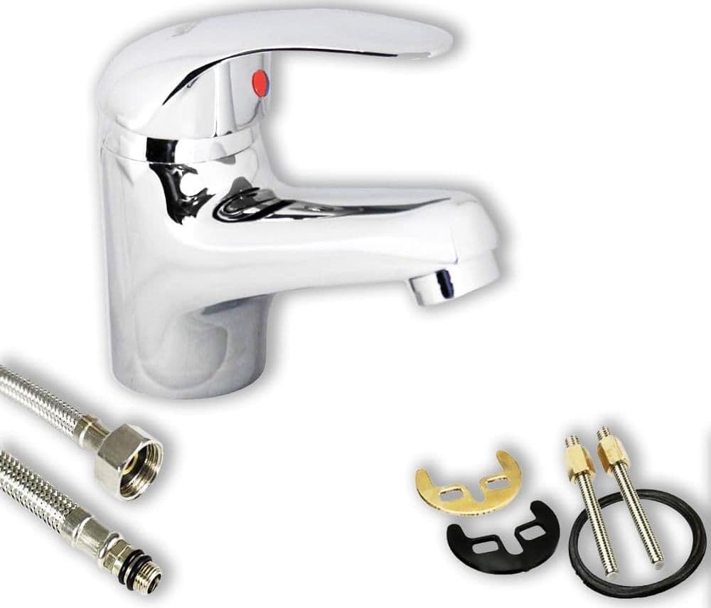 Monocomando Lavabo Miscelatore Cromo Per Lavabo, Rubinetto Cromato, Design Basic in Rubinetti per lavandini bagno BricoGo - Marano di Napoli, commercioVirtuoso.it