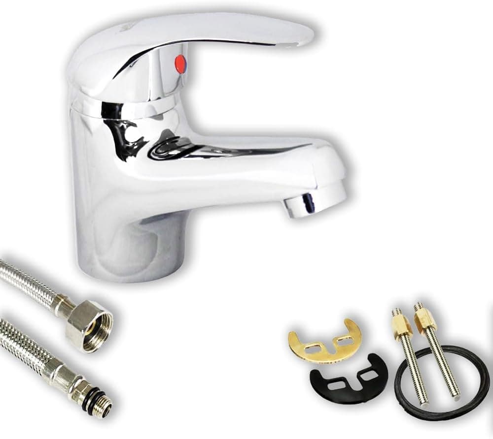 Monocomando Lavabo Miscelatore Cromo Per Lavabo, Rubinetto Cromato, Design Basic in Rubinetti per lavandini bagno BricoGo - Marano di Napoli, commercioVirtuoso.it
