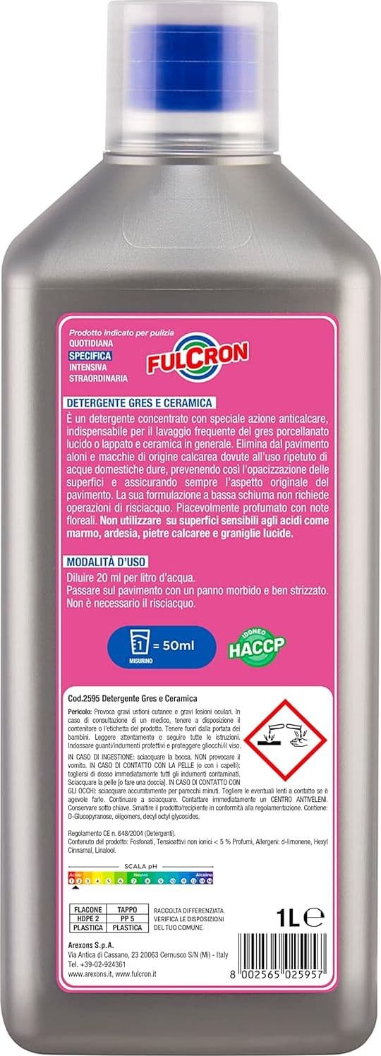 Detergente Gres E Ceramica 'Fulcron' Lt. 1- 6 Pezzi - Arexons in Detergenti per pavimento BricoGo - Marano di Napoli, commercioVirtuoso.it
