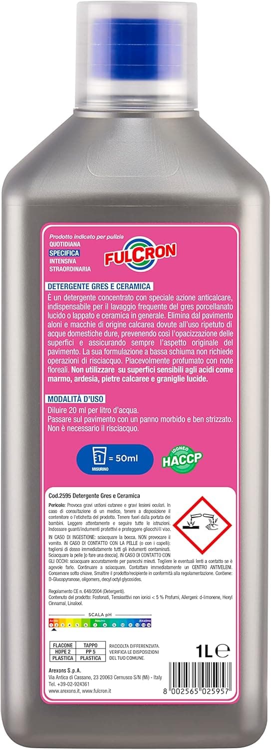 Detergente Gres E Ceramica 'Fulcron' Lt. 1- 6 Pezzi - Arexons in Detergenti per pavimento BricoGo - Marano di Napoli, commercioVirtuoso.it