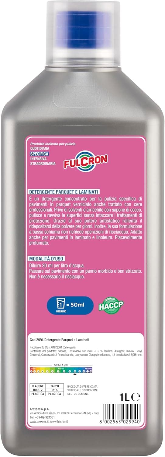 Detergente Laminati E Parquet 'Fulcron' Lt. 1- 6 Pezzi - Arexons in Detergenti multiuso BricoGo - Marano di Napoli, commercioVirtuoso.it