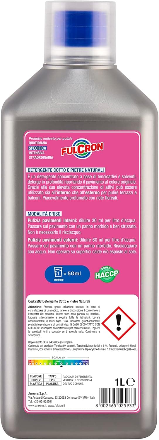 Detergente Cotto E Pietre 'Fulcron' Lt. 1- 6 Pezzi - Arexons in Detergenti per pavimento BricoGo - Marano di Napoli, commercioVirtuoso.it