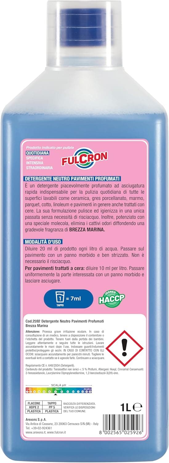 Detergente Neutro Per Multipavimenti 'Fulcron' Lt. 1 - Brezza Marina - Arexons in Detergenti multiuso BricoGo - Marano di Napoli, commercioVirtuoso.it