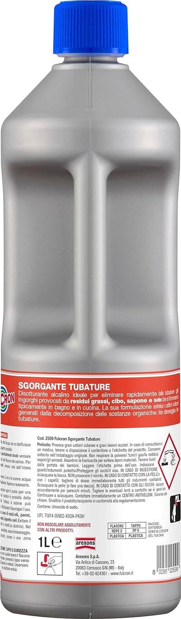 Disgorgante Liquido Per Tubature 'Fulcron' Lt 1- 6 Pezzi - Arexons in Disgorganti per tubature BricoGo - Marano di Napoli, commercioVirtuoso.it