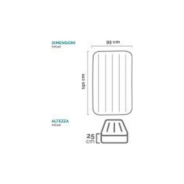 Materasso Gonfiabile Pillow Rest Classic Twin Singolo Cm.191X99X25H. Peso Kg.3,90 (64146) Intex in Letti gonfiabili BricoGo - Marano di Napoli, commercioVirtuoso.it