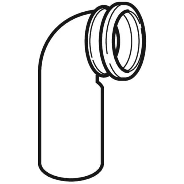 Curva Wc 90 ° Pe Prolungata Per Wc Sospeso 90/90 Geberit in Impianti di scarico BricoGo - Marano di Napoli, commercioVirtuoso.it