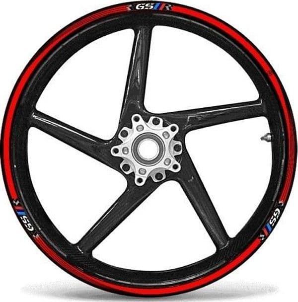 STRISCE ADESIVE compatibili per MOTO BMW GS adesivi CERCHI 17" 19" tuning RALLY in Decalcomanie adesivi e magneti LabelBike - Bibbiano, commercioVirtuoso.it