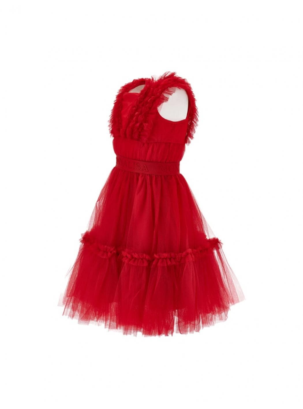 MONNALISA Vestito Bambina Monnalisa 17C906_T9945_ROSSO da bambino in Abiti Drestige - Casamassima, commercioVirtuoso.it