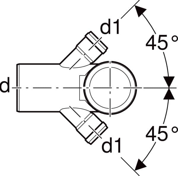 Curva Per Wc A Pavimento Con Due Attacchi Geberit - Dm 110-40 - 10 Pezzi - Geberit in Vasi WC BricoGo - Marano di Napoli, commercioVirtuoso.it