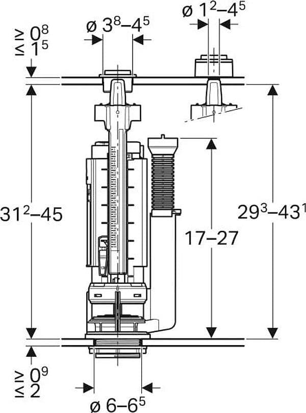 Batteria Di Scarico Geberit Tipo 290 D40, Risciacquo A Due Quantità Doppio Scarico in Serbatoi igienici BricoGo - Marano di Napoli, commercioVirtuoso.it