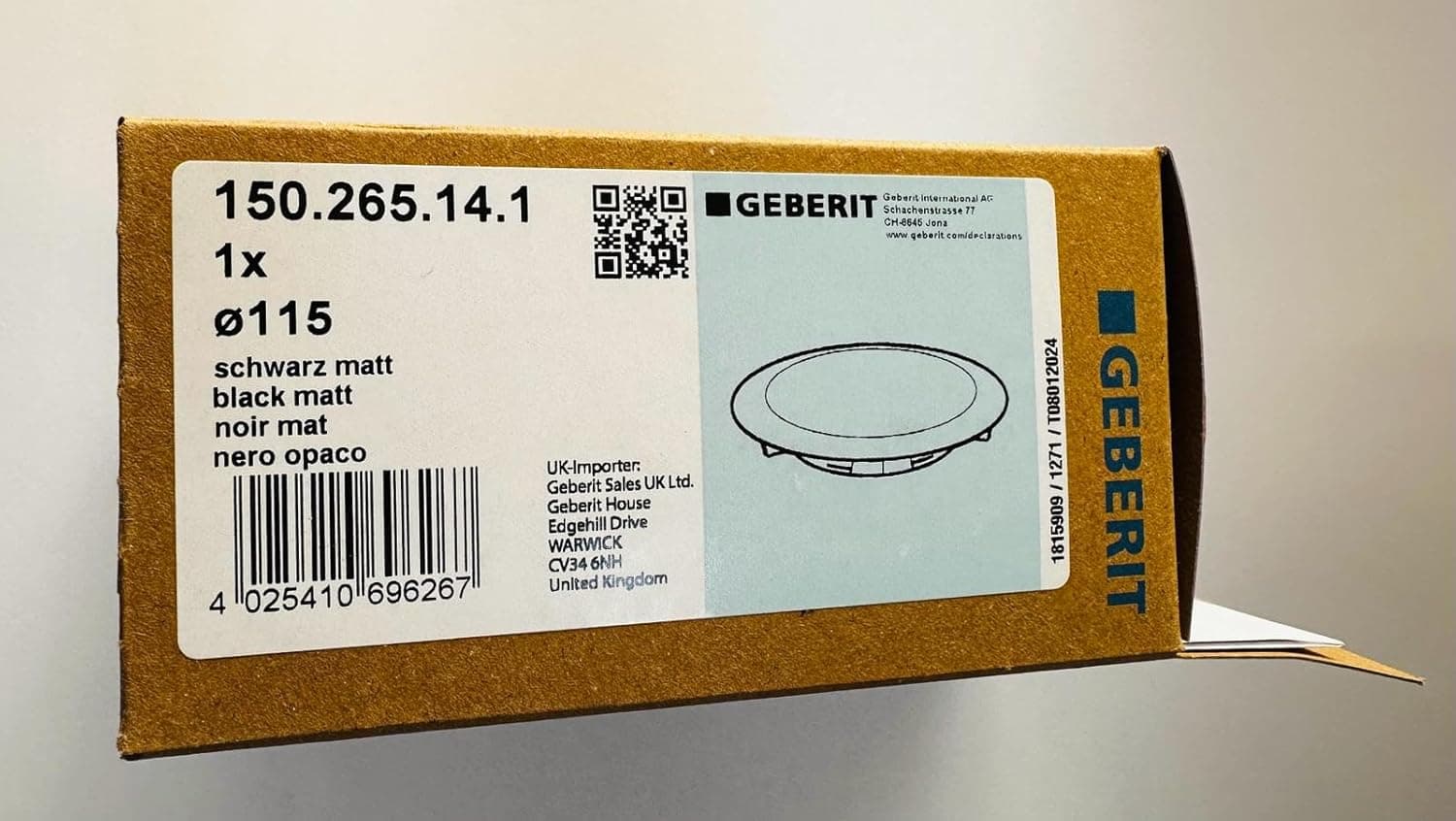 Tappo Per Piletta Geberit Foro Da 90, Per Sifone Doccia, Colore Nero Opaco in Accessori per lavelli BricoGo - Marano di Napoli, commercioVirtuoso.it