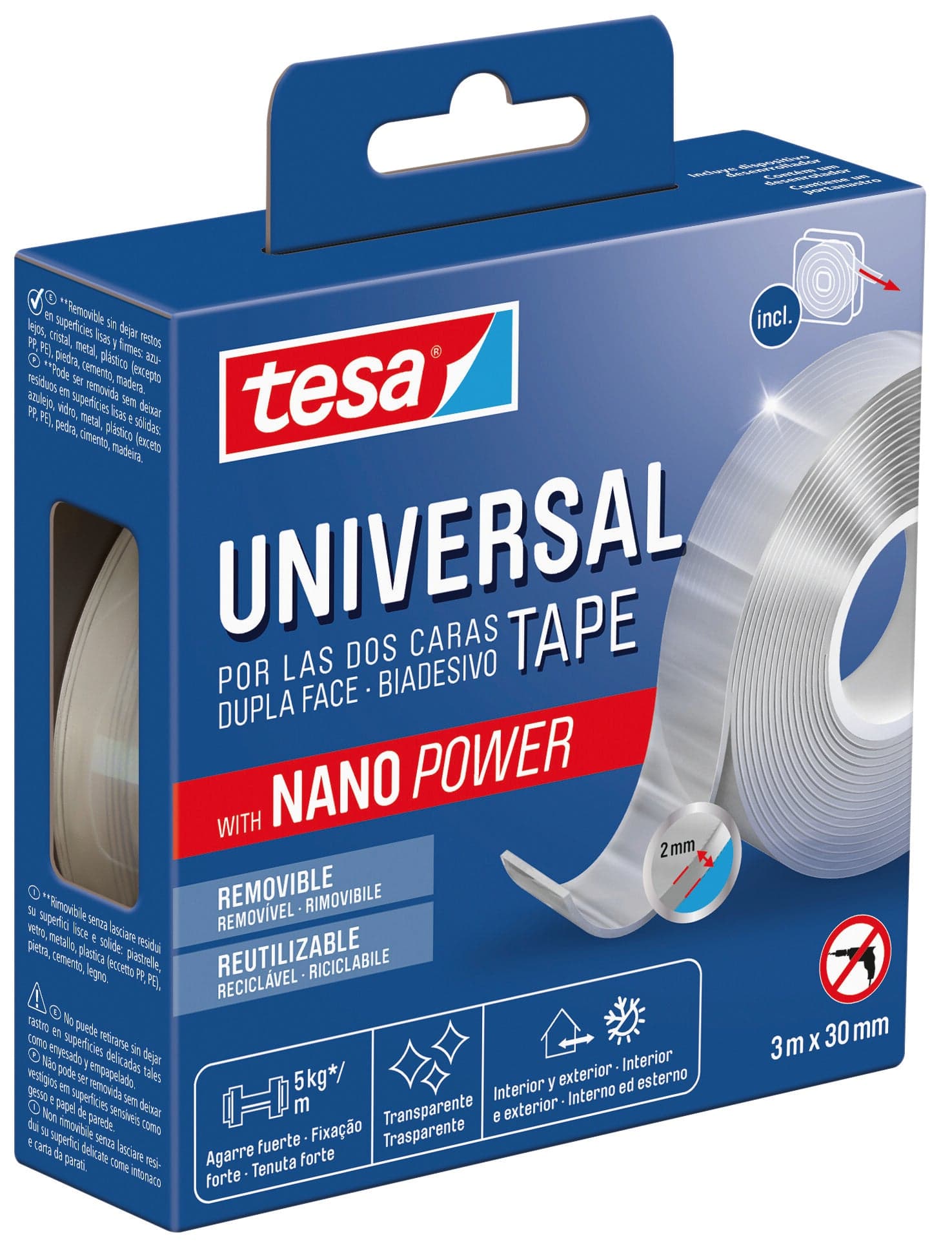 Tesa Nastro Biadesivo Universal Tape Nano Power Mm. 30X3 Mt. Col. Trasparente in Nastro di montaggio BricoGo - Marano di Napoli, commercioVirtuoso.it