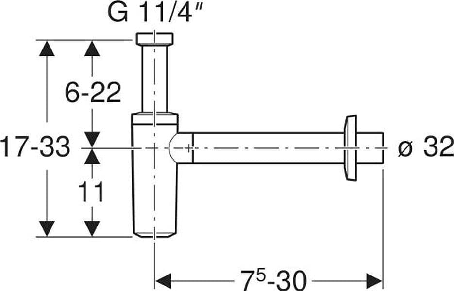 Sifone Cromato Con Tubo Ad Immersione Geberit Per Lavabo, Scarico Orizzontale Ø 40 X 11/4 Degisn in Trappole BricoGo - Marano di Napoli, commercioVirtuoso.it