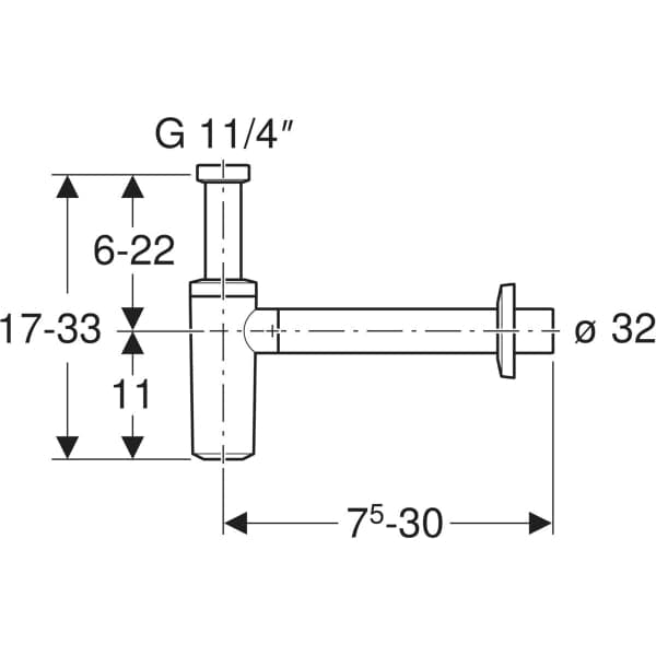Sifone Cromato Con Tubo Ad Immersione Geberit Per Lavabo, Scarico Orizzontale Ø 40 X 11/4 Degisn in Trappole BricoGo - Marano di Napoli, commercioVirtuoso.it