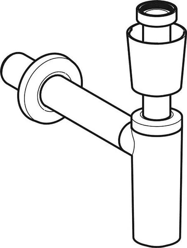 Sifonea A Vista Tubo Ad Immersione Geberit Per Lavabo Con Rosone Alla Piletta Scarico Orizzontale Ø 40 X 11/4 Bianco in Trappole BricoGo - Marano di Napoli, commercioVirtuoso.it