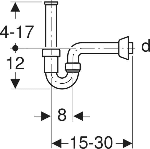 Sifone Curvo Geberit Per Lavabo E Bidet, Scarico Orizzontale Ø 40 X 11/4 Bianco in Trappole BricoGo - Marano di Napoli, commercioVirtuoso.it